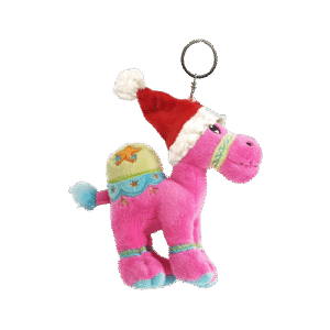 Camel with Santa Hat - Keyring