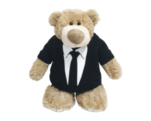 Mascot Bear with Black Suit