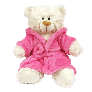 Cream Bear with Plain Bathrobe