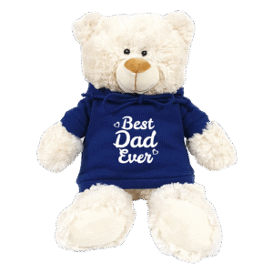 Cream Bear with Printed Hoodie