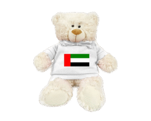 Cream Bear with UAE Flag