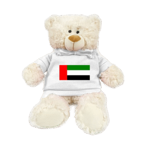 Cream Bear with UAE Flag