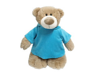 Super Soft Fluffy Mascot Bear with Velour Hoodie
