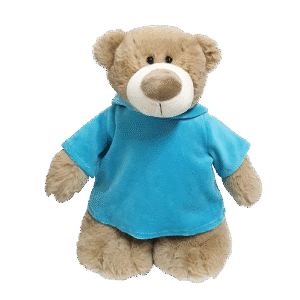 Super Soft Fluffy Mascot Bear with Velour Hoodie